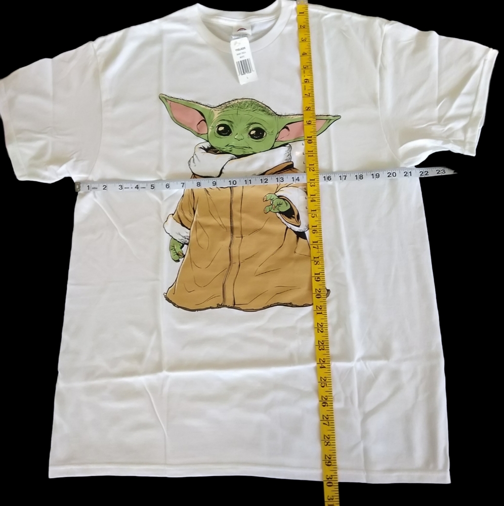 Baby Yada Mandalorian Large White Tee-shirt - Picture 4 of 6